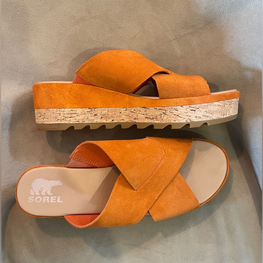 Sorel Flatform Mules - Orange
